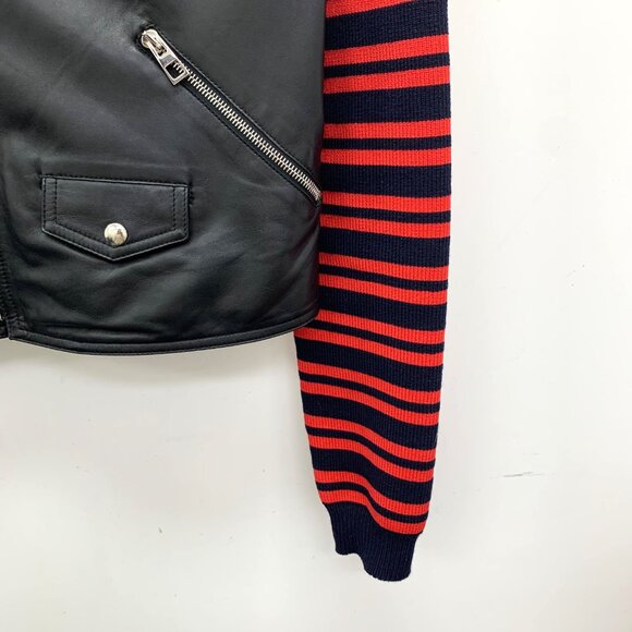 Loewe Black striped patchwork lamb leather Jacket - Picture 4 of 7